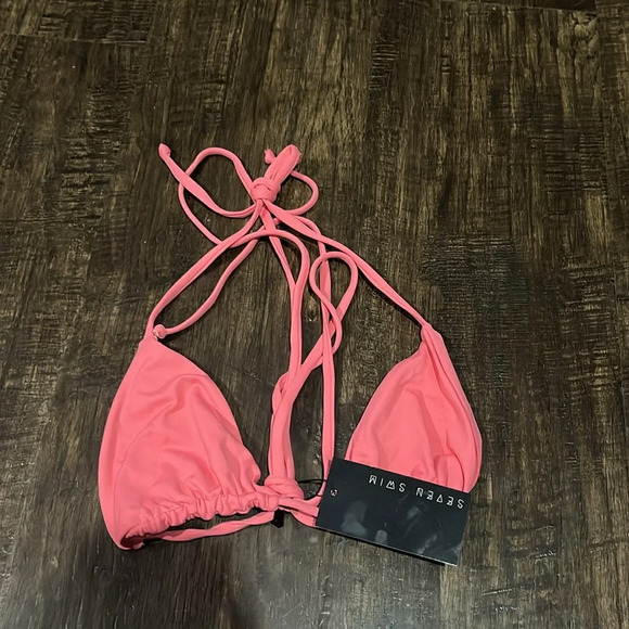 S5 NWT Seven Swim Mara bikini top - Rosy size large - Picture 2 of 4